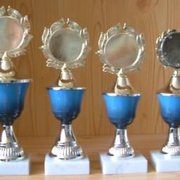 4er Serie Pokale blau 21 bis 25 cm #1664
