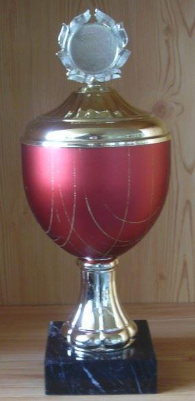 Pokal Kelch rot-gold 37cm #301