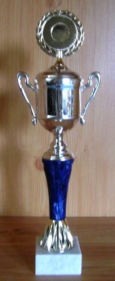 Henkel-Pokal silber-blau 37cm #11.12