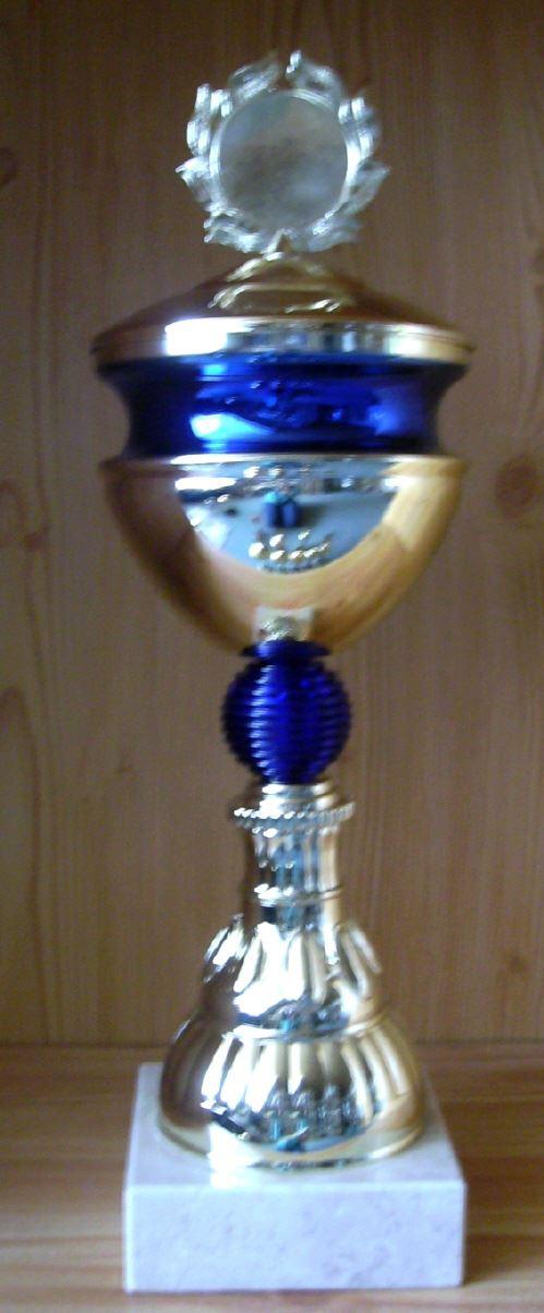 Pokal Kelch gold-blau 45cm #11.2