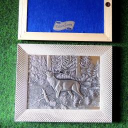 Zinnrelief Hirsch